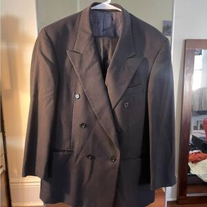Men's Double-Breasted Blazer - Black